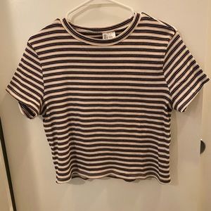 Ribbed Stripe Crop Top